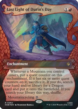 Last Light of Durin's Day (Showcase) (Surge Foil) (HOB-264) - The Hobbit Foil - Card Brawlers