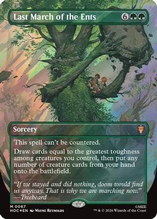 Last March of the Ents (Borderless) (Surge Foil) (HOC-067) - The Hobbit: Eternal-Legal Foil - Card Brawlers
