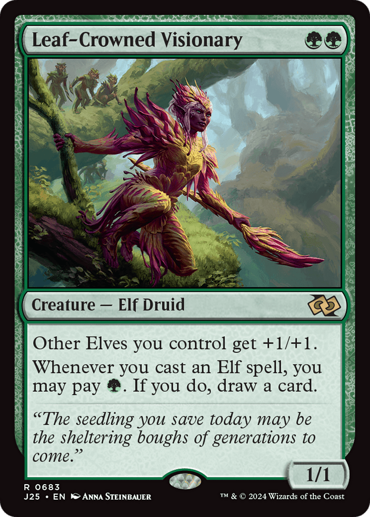 Leaf - Crowned Visionary [Foundations Jumpstart] - Card Brawlers
