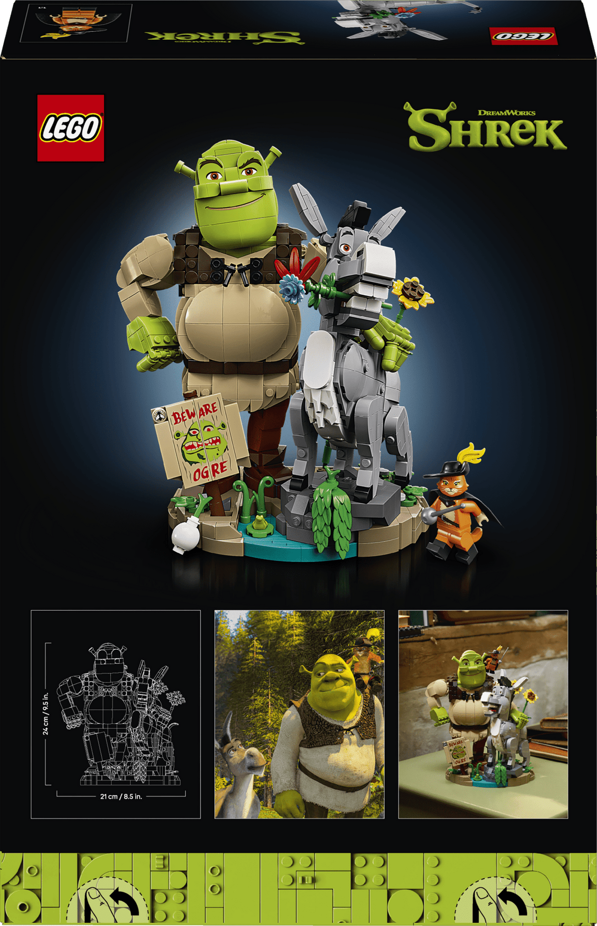LEGO - Shrek - Shrek, Donkey & Puss in Boots - Building Kit - 72423 - Card Brawlers