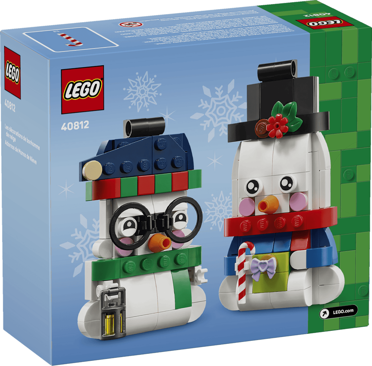 LEGO - Snowman Ornaments Christmas Decor - Building Kit - 40812 - Card Brawlers