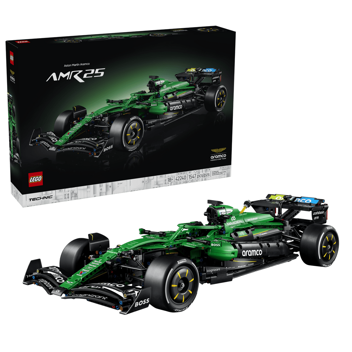LEGO - Technic - Aston Martin Aramco AMR25 F1® Car - Building Kit - 42240 - Card Brawlers