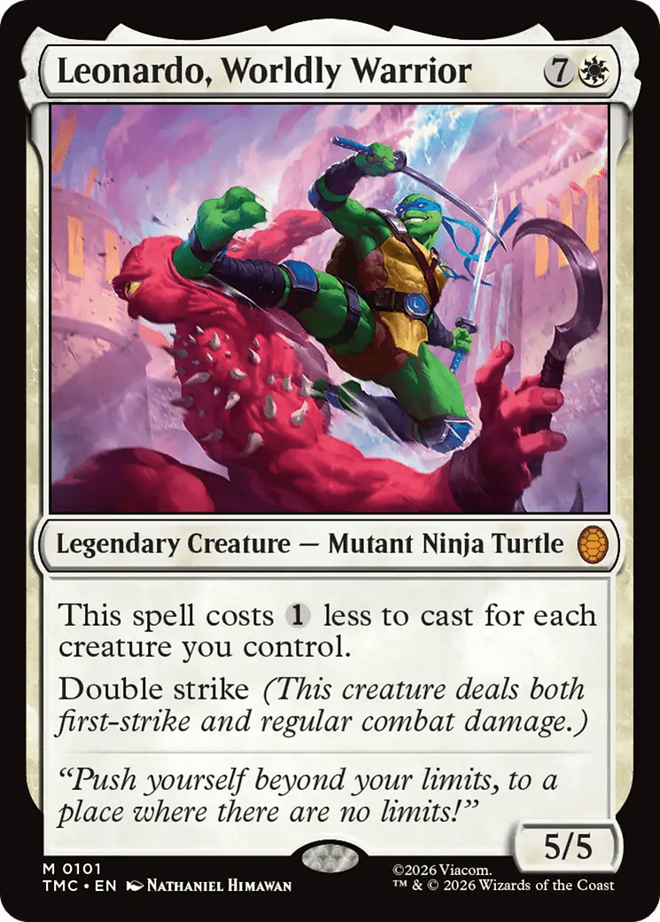 Leonardo, Worldly Warrior [Teenage Mutant Ninja Turtles Commander] - Card Brawlers
