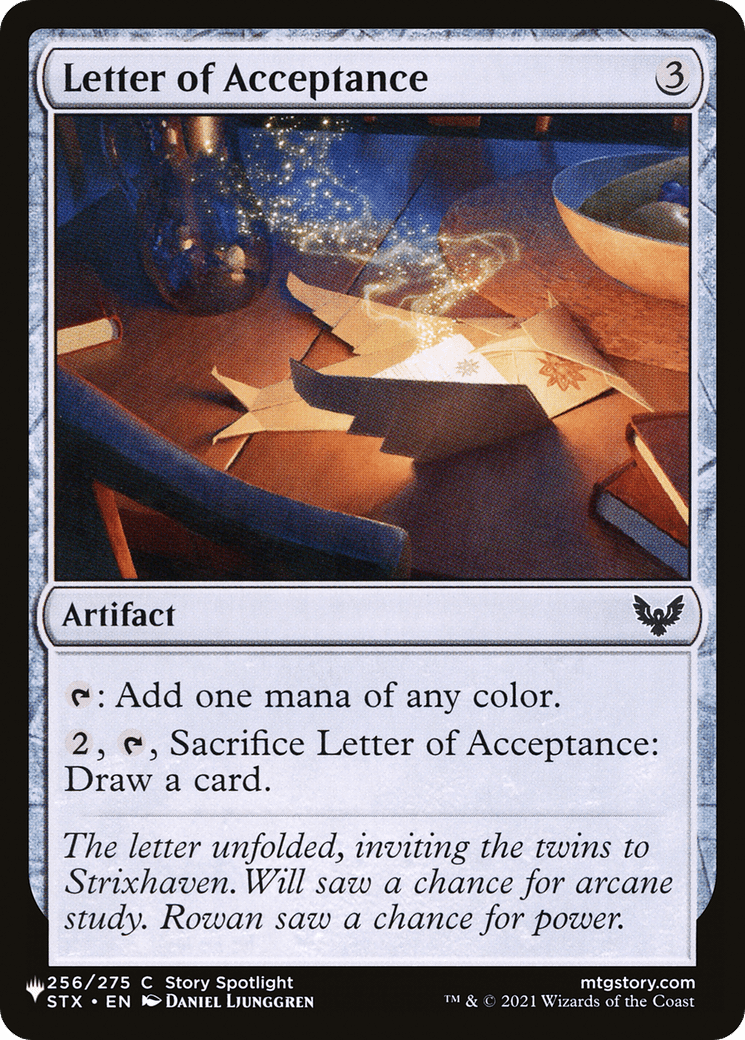 Letter of Acceptance [The List] - Card Brawlers