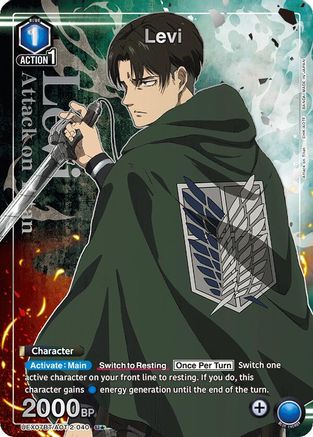 Levi (040) (U*) (UEX07BT/AOT-2-040) - UEX07BT Attack on Titan Vol 2 Foil - Card Brawlers