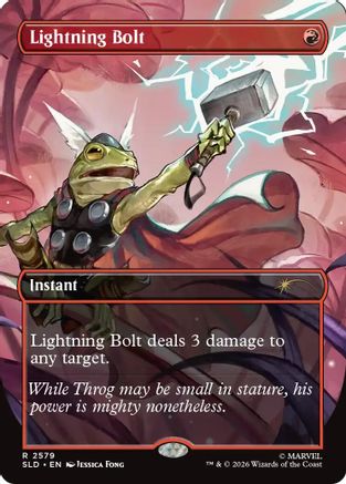 Lightning Bolt (2579) (SLD-2579) - Secret Lair Drop Series - Card Brawlers