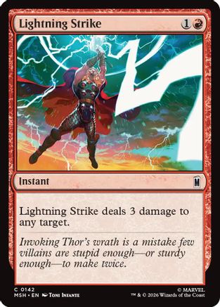 Lightning Strike (MSH-142) - Marvel Super Heroes - Card Brawlers