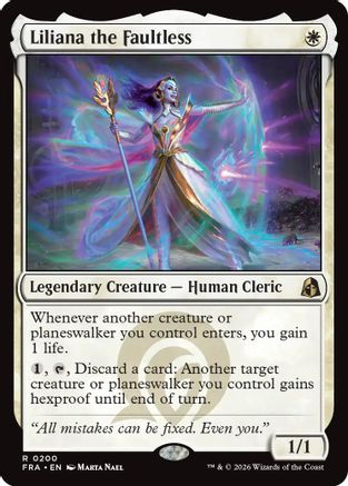 Liliana the Faultless (FRA-200) - Reality Fracture Foil - Card Brawlers