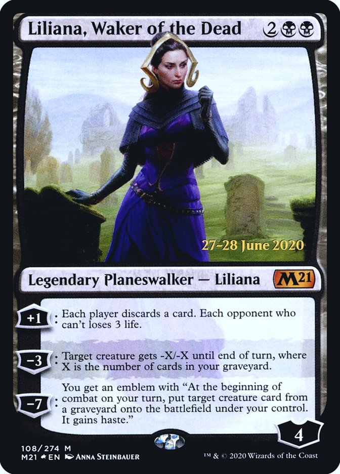 Liliana, Waker of the Dead [Core Set 2021 Prerelease Promos] - Card Brawlers