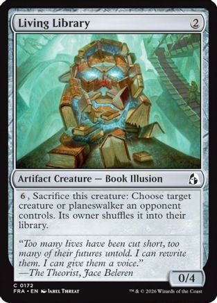 Living Library (FRA-172) - Reality Fracture Foil - Card Brawlers