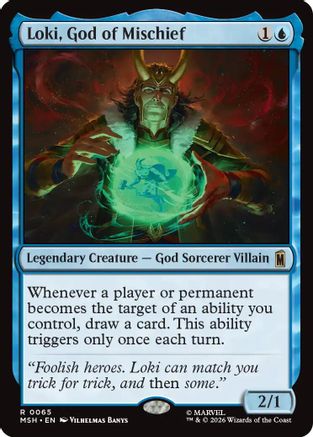 Loki, God of Mischief (MSH-065) - Marvel Super Heroes - Card Brawlers