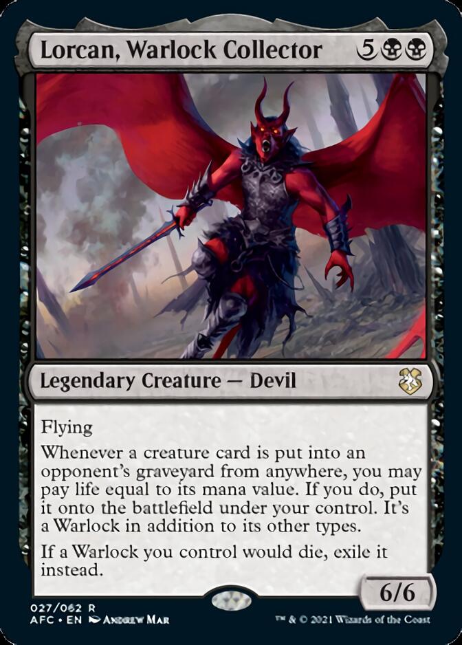 Lorcan, Warlock Collector [Dungeons & Dragons: Adventures in the Forgotten Realms Commander] - Card Brawlers