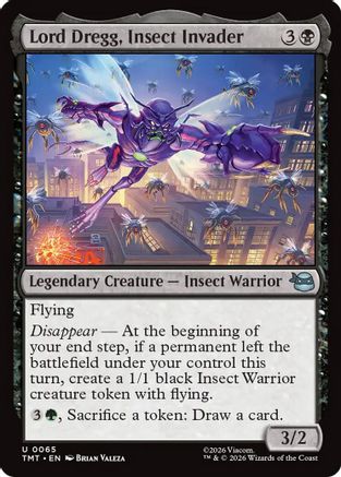 Lord Dregg, Insect Invader (TMT-065) - Teenage Mutant Ninja Turtles - Card Brawlers