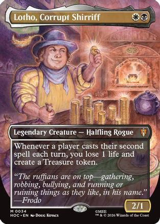 Lotho, Corrupt Shirriff (Borderless) (HOC-034) - The Hobbit: Eternal-Legal Foil - Card Brawlers
