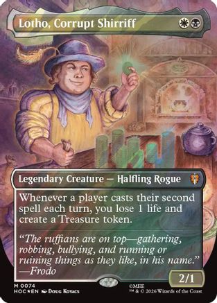 Lotho, Corrupt Shirriff (Borderless) (Surge Foil) (HOC-074) - The Hobbit: Eternal-Legal Foil - Card Brawlers