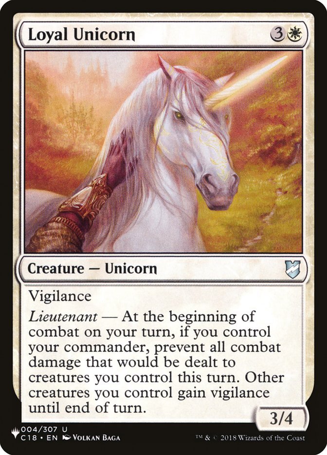 Loyal Unicorn [The List] - Card Brawlers