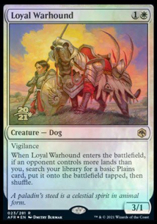 Loyal Warhound [Dungeons & Dragons: Adventures in the Forgotten Realms Prerelease Promos] - Card Brawlers