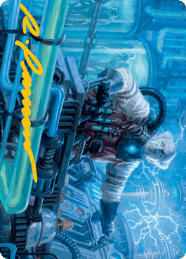 Ludevic, Necrogenius Art Card (Gold - Stamped Signature) [Innistrad: Midnight Hunt Art Series] - Card Brawlers