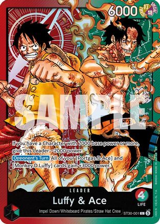Luffy & Ace (ST30-001) - Starter Deck EX: Luffy & Ace Foil - Card Brawlers