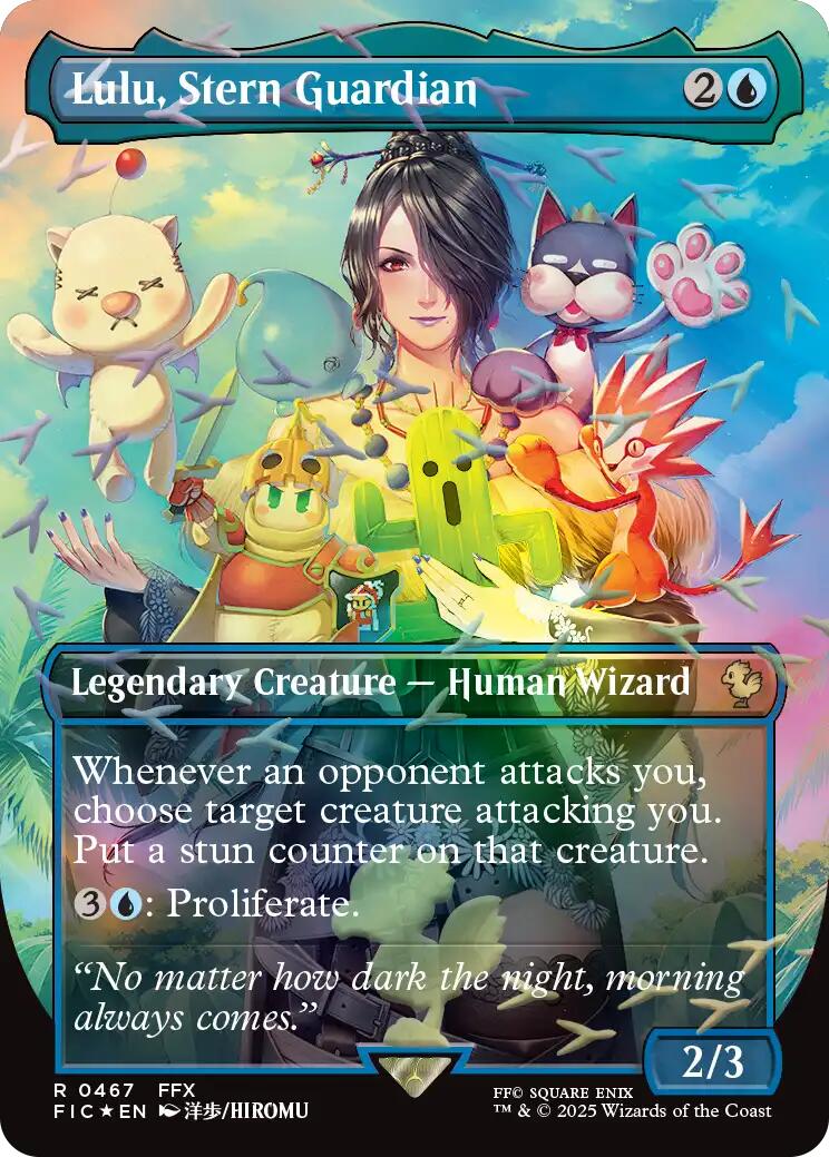 Lulu, Stern Guardian (Borderless) (Chocobo Track Foil) [FINAL FANTASY Commander] - Card Brawlers