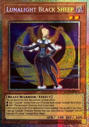 Lunalight Black Sheep (Starlight Rare) (LAVD-ENL02) - Legendary Arc-V Decks 1st Edition - Card Brawlers