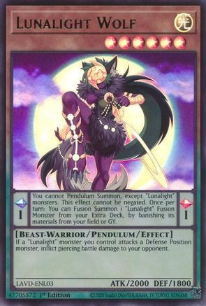 Lunalight Wolf (LAVD-ENL03) - Legendary Arc-V Decks 1st Edition - Card Brawlers