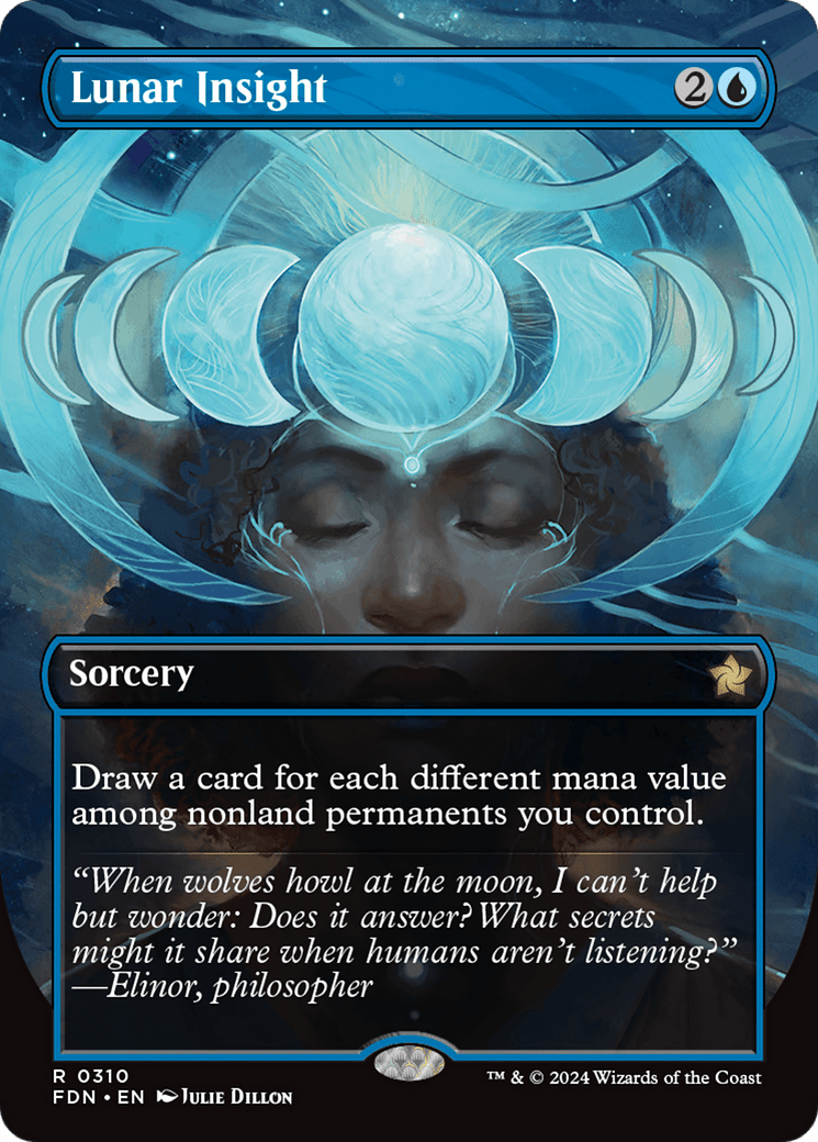 Lunar Insight (Borderless) [Foundations] - Card Brawlers