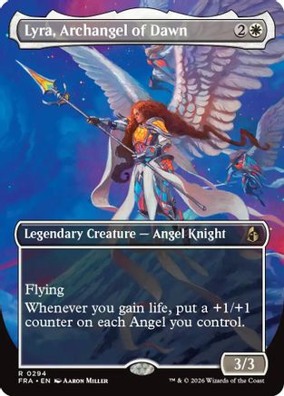 Lyra, Archangel of Dawn (Borderless) (FRA-294) - Reality Fracture - Card Brawlers