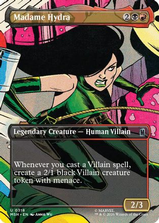 Madame Hydra (Borderless) (MSH-318) - Marvel Super Heroes - Card Brawlers