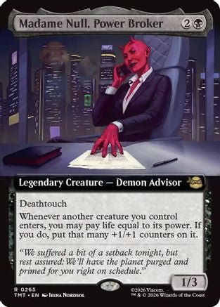 Madame Null, Power Broker (Extended Art) (TMT-265) - Teenage Mutant Ninja Turtles - Card Brawlers