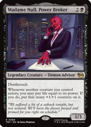 Madame Null, Power Broker (TMT-066) - Teenage Mutant Ninja Turtles Foil - Card Brawlers