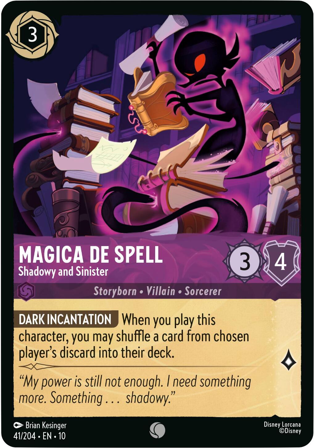 Magica De Spell - Shadowy and Sinister (41/204) [Whispers in the Well] - Card Brawlers