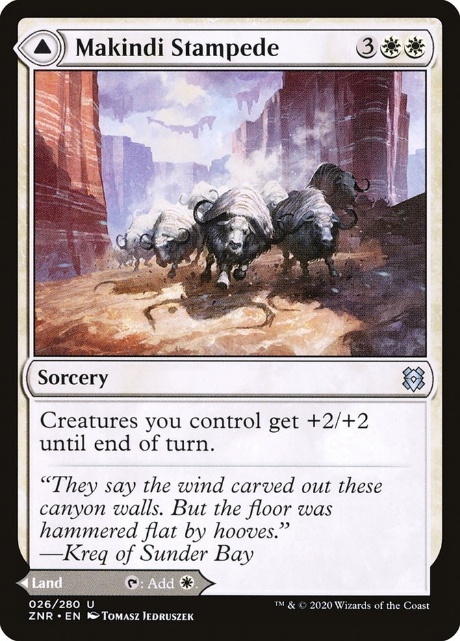 Makindi Stampede // Makindi Mesas [Zendikar Rising] - Card Brawlers