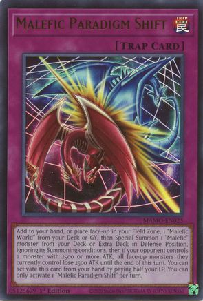 Malefic Paradigm Shift (MAMO-EN025) - Magnificent Monsters 1st Edition - Card Brawlers