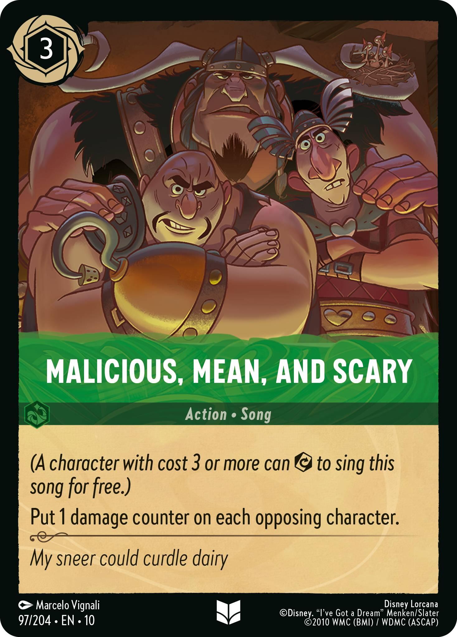 Malicious, Mean, and Scary (97/204) [Whispers in the Well] - Card Brawlers