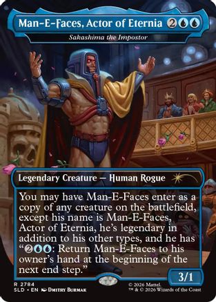 Man-E-Faces, Actor of Eternia - Sakashima the Impostor (SLD-2784) - Secret Lair Drop Series Foil - Card Brawlers