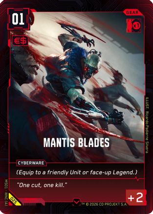 Mantis Blades (025) - Welcome to Night City Retail - Card Brawlers