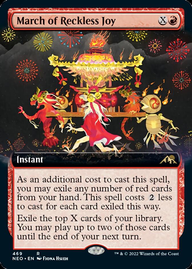 March of Reckless Joy (Extended Art) [Kamigawa: Neon Dynasty] - Card Brawlers