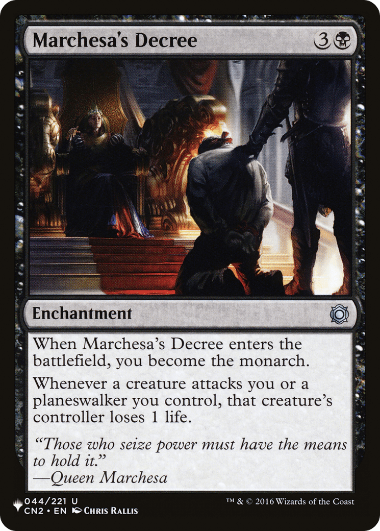 Marchesa's Decree [The List] - Card Brawlers