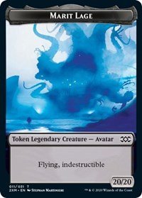 Marit Lage // Saproling Double - Sided Token [Double Masters Tokens] - Card Brawlers