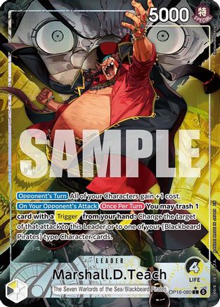 Marshall.D.Teach (080) (Alternate Art) (OP16-080) - The Time of Battle Foil - Card Brawlers
