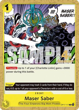 Maser Saber (OP17-117) - The World's Strongest Warriors Release Event Cards - Card Brawlers