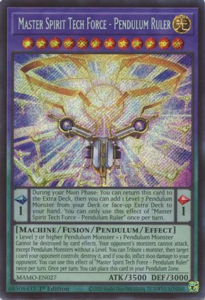 Master Spirit Tech Force - Pendulum Ruler (Secret Rare) (MAMO-EN027) - Magnificent Monsters 1st Edition - Card Brawlers