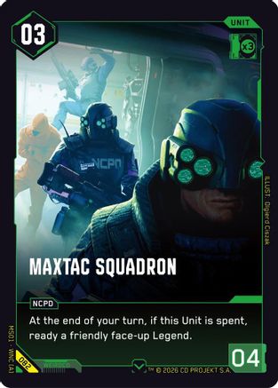 MaxTac Squadron (082) - Welcome to Night City Retail - Card Brawlers