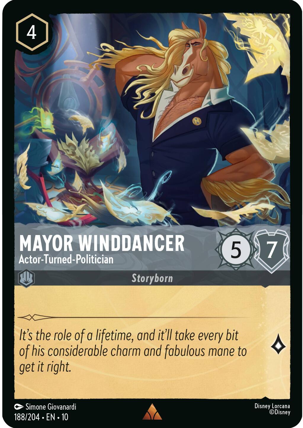 Mayor Winddancer - Actor - Turned - Politician (188/204) [Whispers in the Well] - Card Brawlers