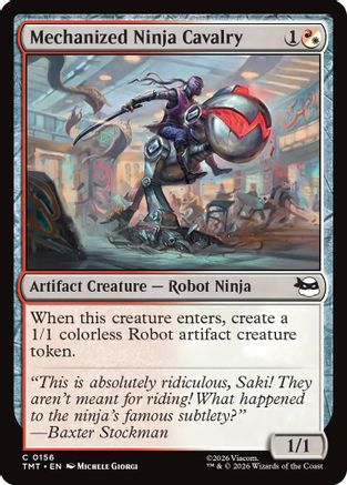 Mechanized Ninja Cavalry (TMT-156) - Teenage Mutant Ninja Turtles Foil - Card Brawlers
