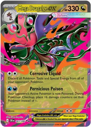 Mega Dragalge ex (065/086) - Holofoil [ME04 Chaos Rising] - Card Brawlers