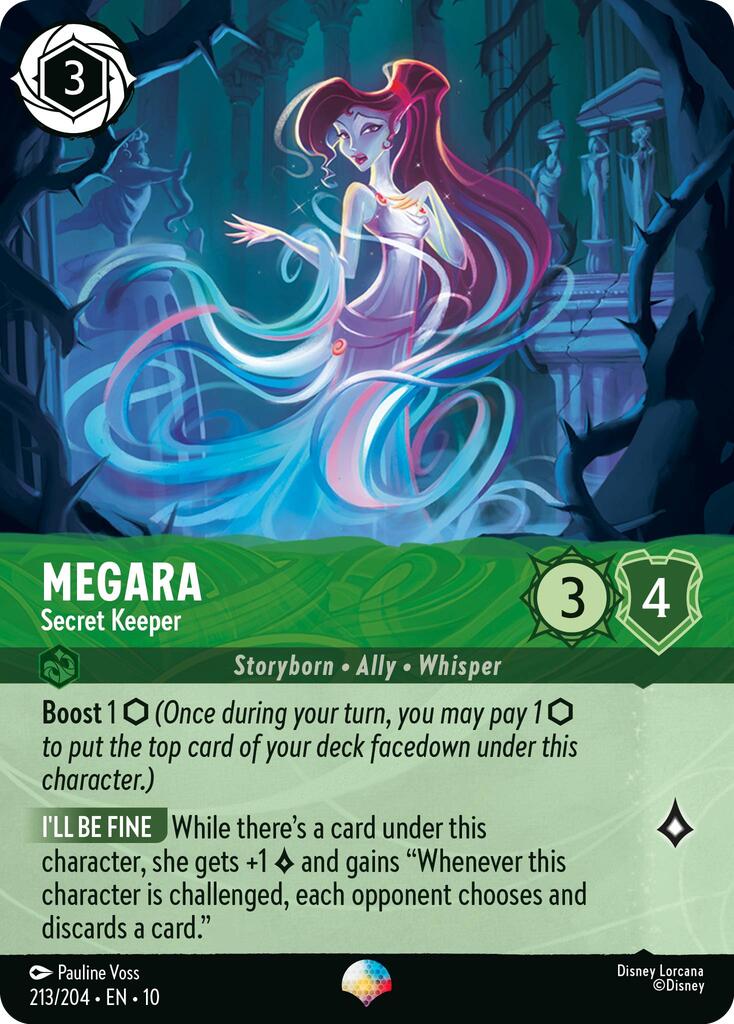 Megara - Secret Keeper (Epic) (213/204) [Whispers in the Well] - Card Brawlers
