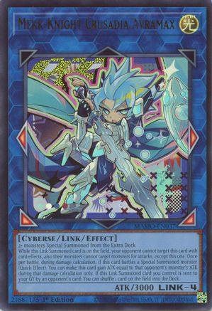 Mekk-Knight Crusadia Avramax (MAMO-EN037) - Magnificent Monsters 1st Edition - Card Brawlers