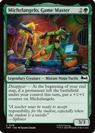 Michelangelo, Game Master (TMT-118) - Teenage Mutant Ninja Turtles Foil - Card Brawlers